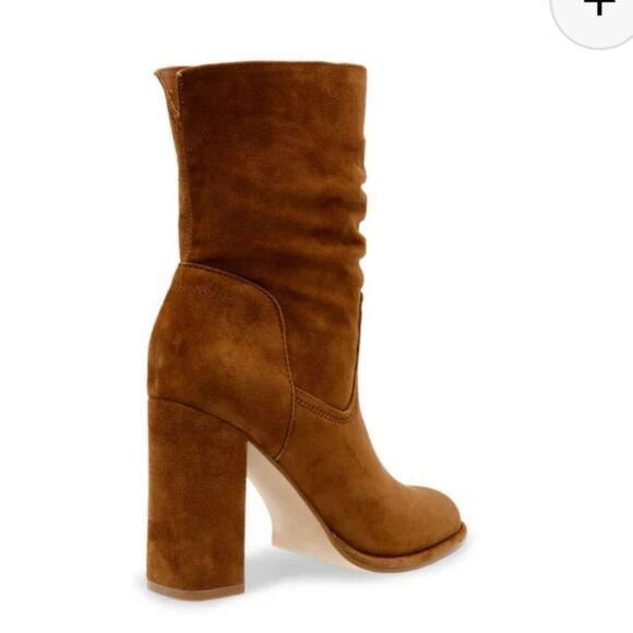 Steve Madden Vector Slouch Bootie- Chestnut Suede - Picture 4 of 13